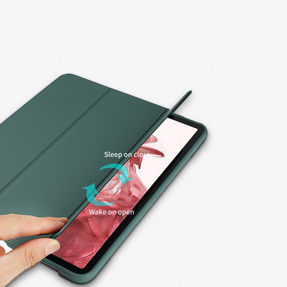 Samsung Galaxy Tab S8 Ultra Leder Tasche Smart Case Hülle   S-Pen Halterung - Dunkelblau