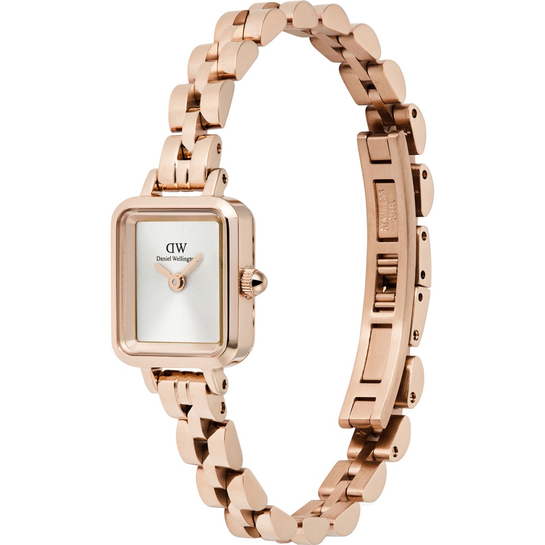 Daniel Wellington Quadro Mini Arch 3-link White Sunray Rose Gold