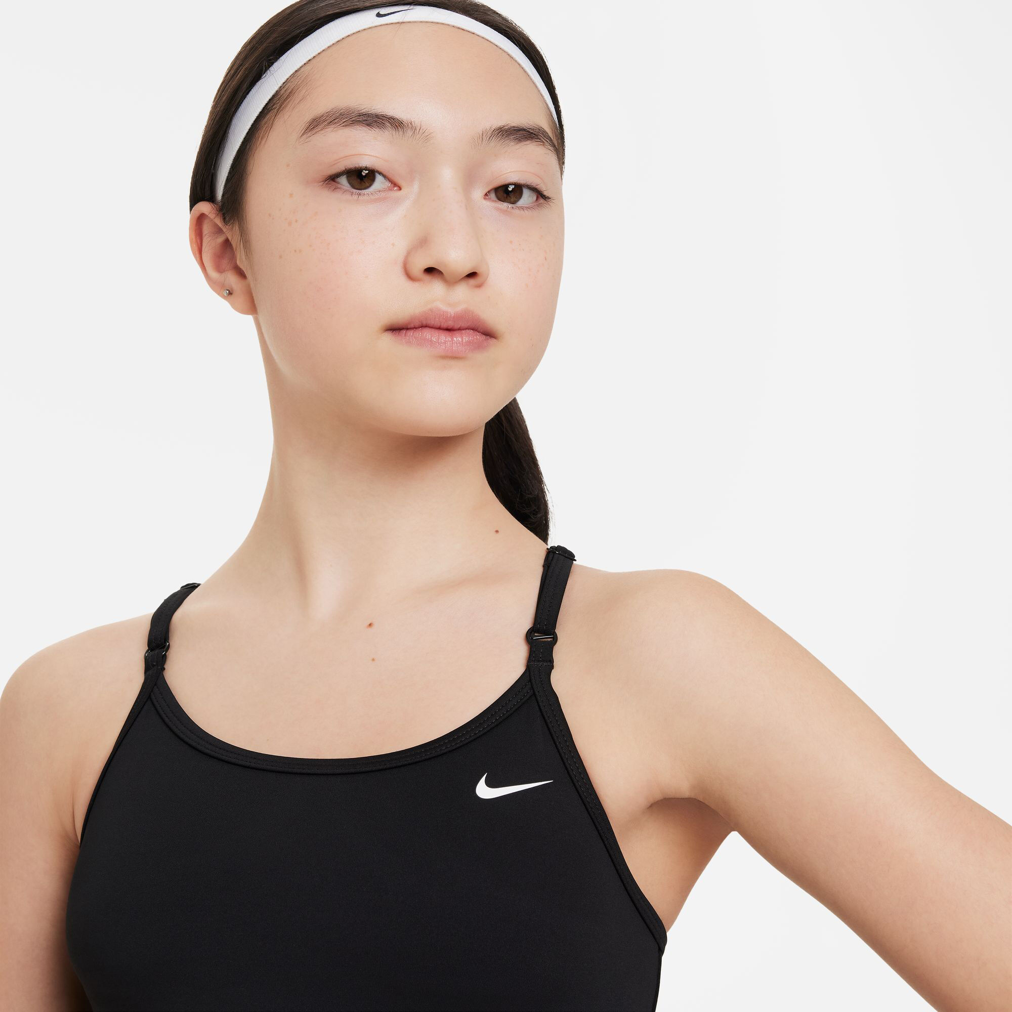 Nike Dri-Fit Big Kids Tank Soutien-gorge Sport Filles - Noir