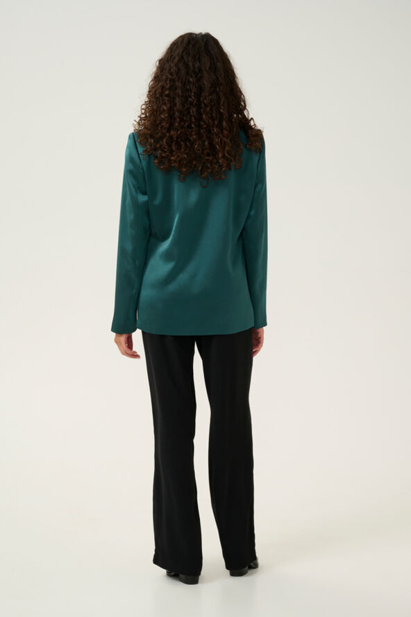 Cream CRCocamia LS Sateen Blazer Ponderosa pine