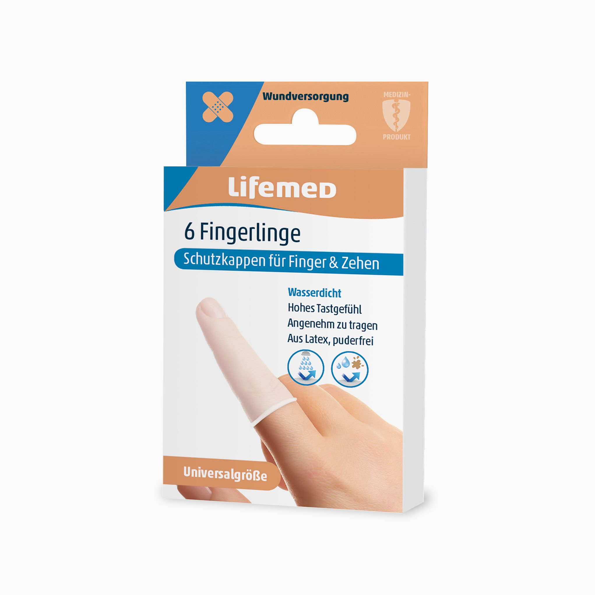 Lifemed Fingerlinge für Finger & Zehen 12 x 2 cm
