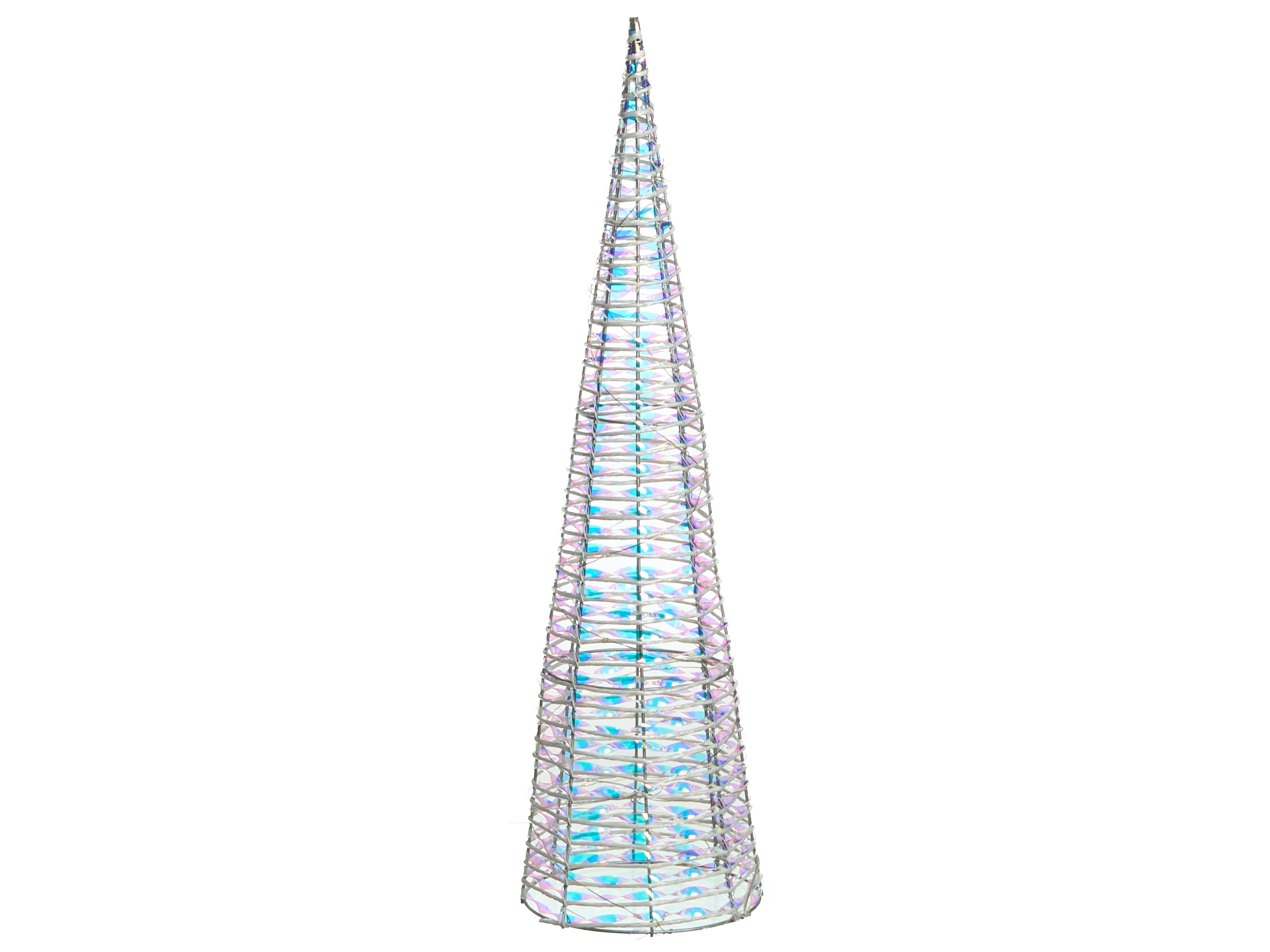 Set van 3 kerstdecoraties LED SONDER Kerstboom 40/60/80 cm Wit