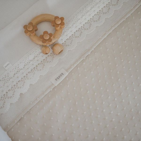 Koeka Crochet Ledikantlaken - 110 x 140 cm - Warm White