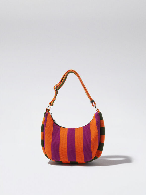 Bolsa de ombro listrada - Laranja