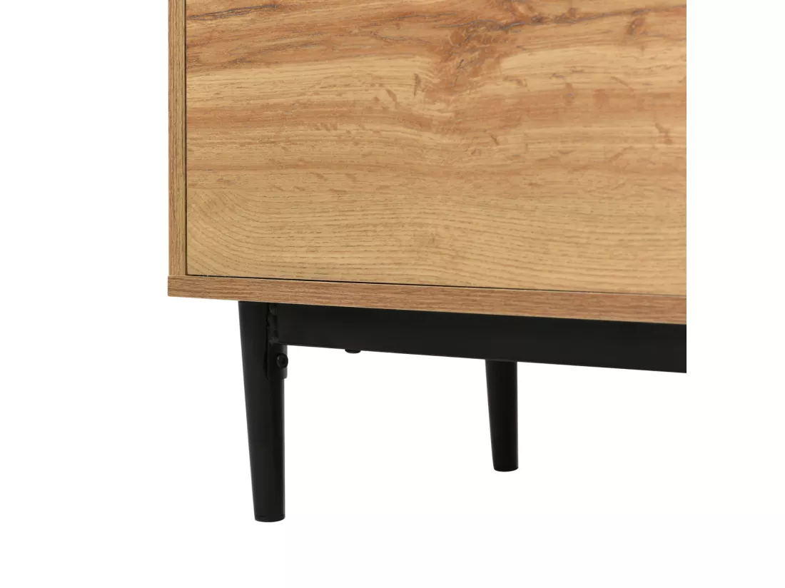 Buffet en bois avec trois portes et étagères 160 x 35 x 76 cm - Armoire TV design peu encombrant robuste et fiable