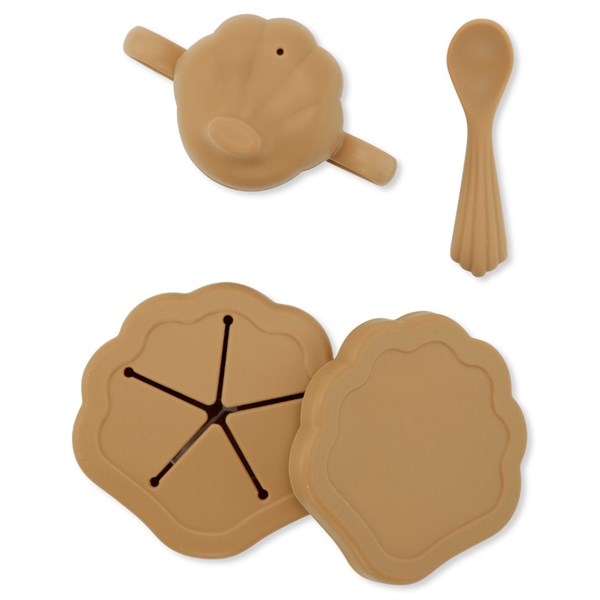 Køb Konges Sløjd Silikone Clam Spisesæt Bisquit