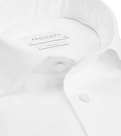 Profuomo Shirt Cutaway Dubbel Manchet Wit PP0H0A025
