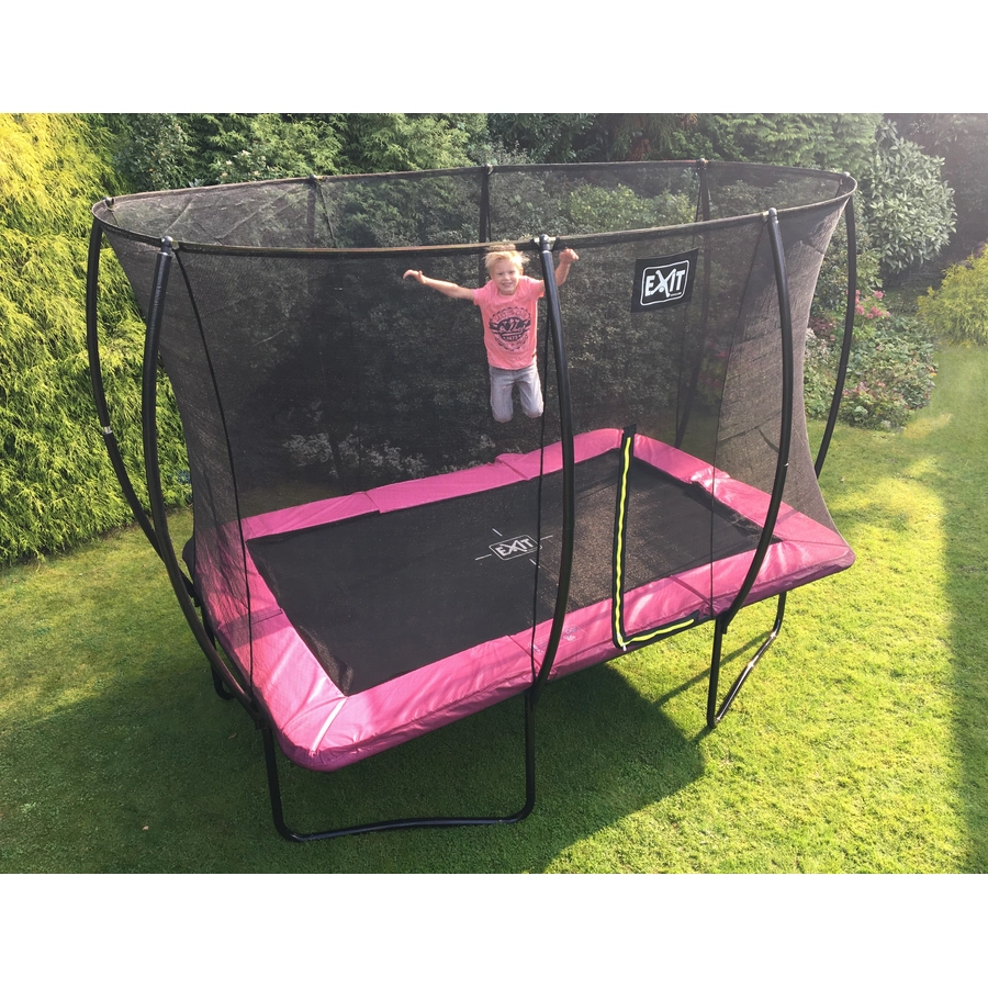 EXIT Trampolin Silhouette Rechteckig 244x366 cm - rosa