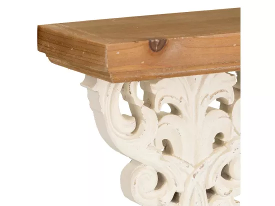 Étagère en bois blanc 30.5x37x15h