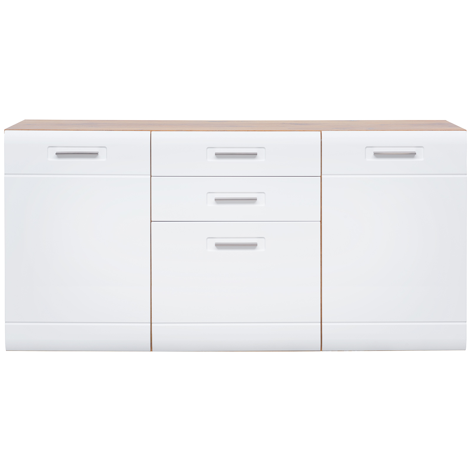 Luca Bessoni Sideboard AURIS - weiß-Flagstaff Eiche - 163 cm