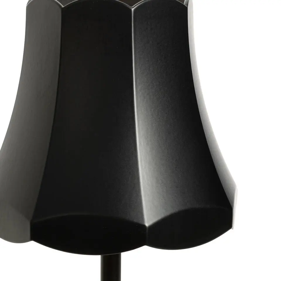 Qazqa tafellampen granny retro zwart geïntegreerde led