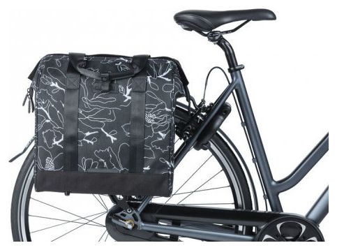 Sacoche de Porte-bagage Basil Grand Flower 23L Noir