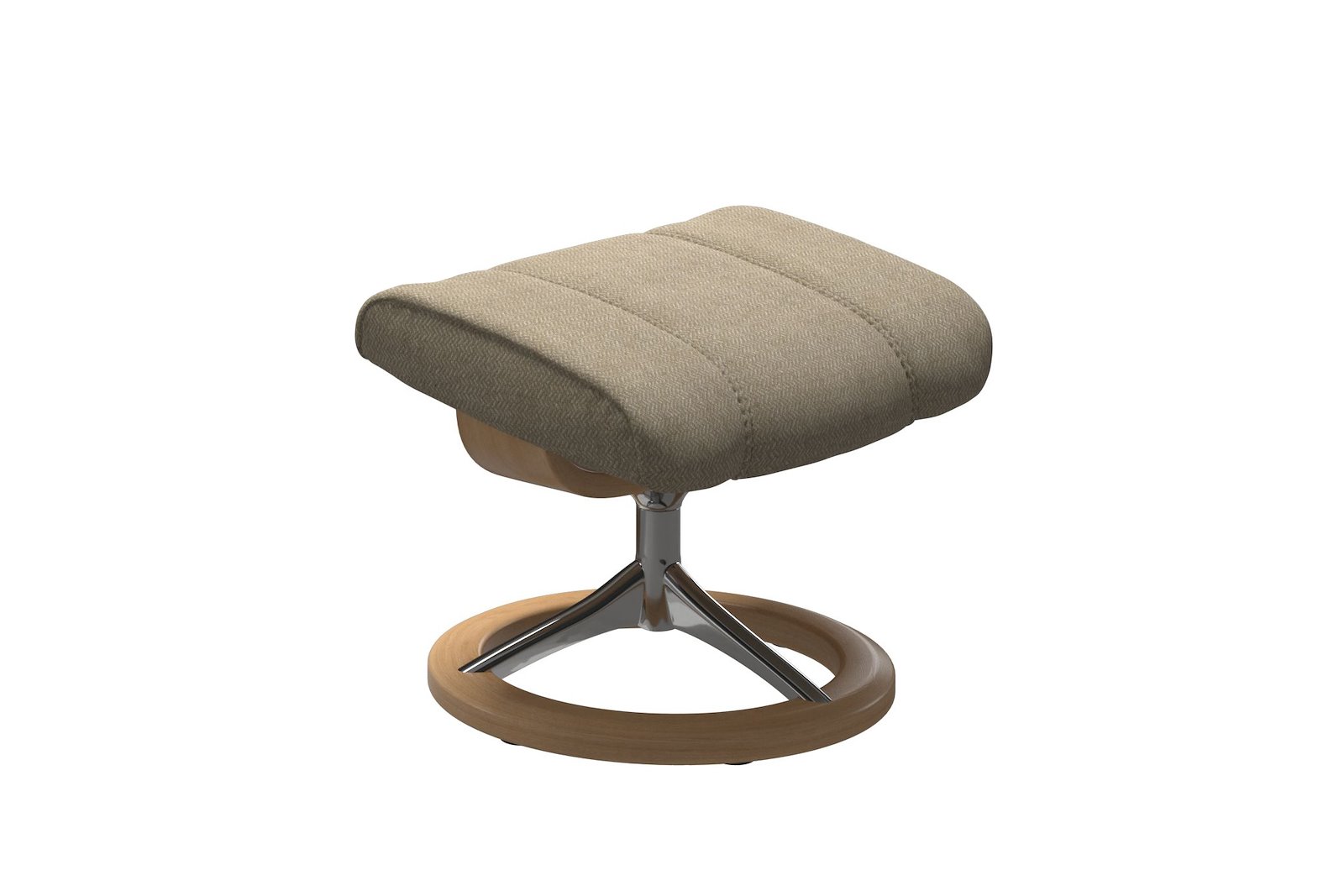 Consul krakk Tekstil Peony Beige - Signature Chrome - Eik