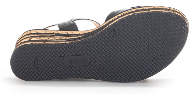 Gabor Keilsandalette  , Keilabsatz, Sommerschuh, Riemchensandale mit schöner Zierschleife
