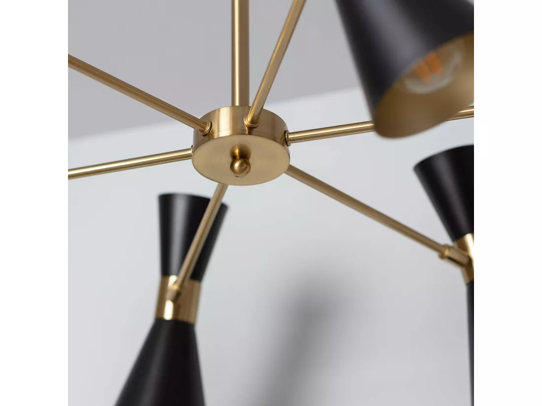 Plafonnier Métal Jigger 6 Spots Noir