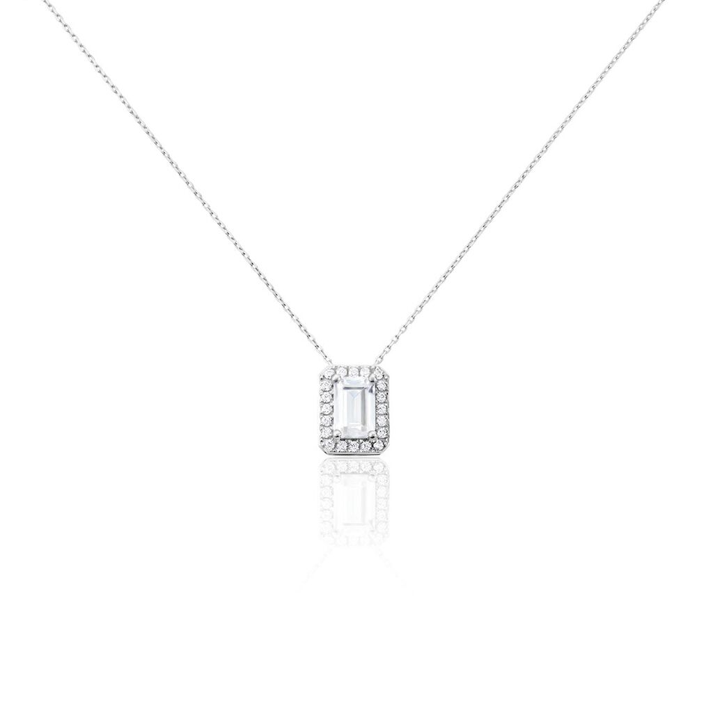 Collier Or Blanc Anjelica Oxyde De Zirconium