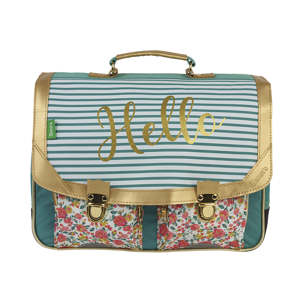 Cartable Lucie vert d'eau
