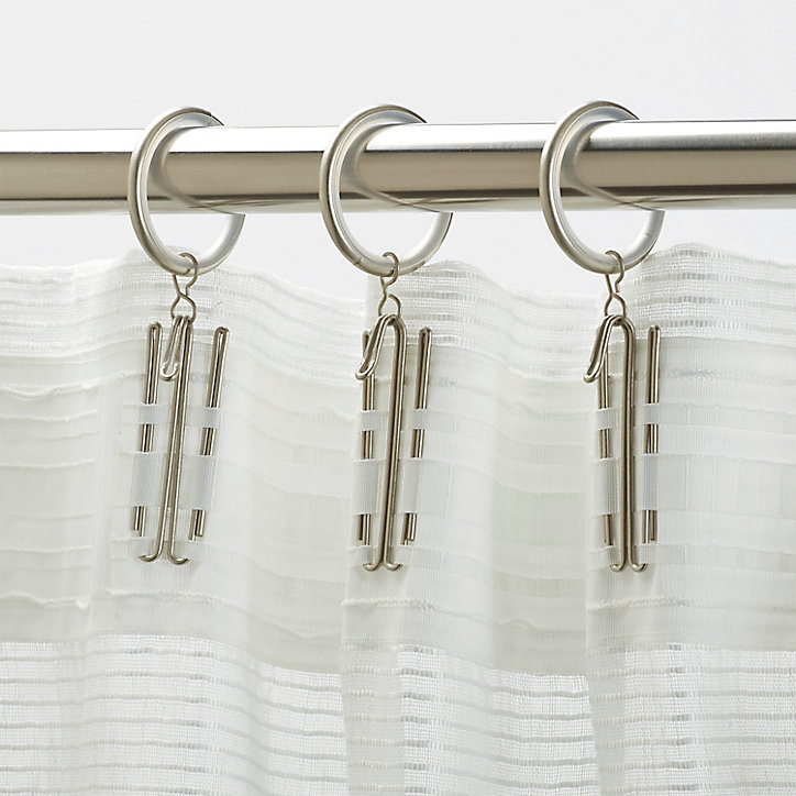 Accessoires de fixation à rideaux GoodHome Athenes argent
