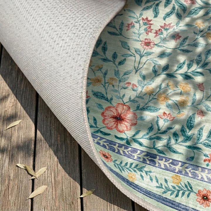 Vintage buitenkleed - Luana Donkergroen