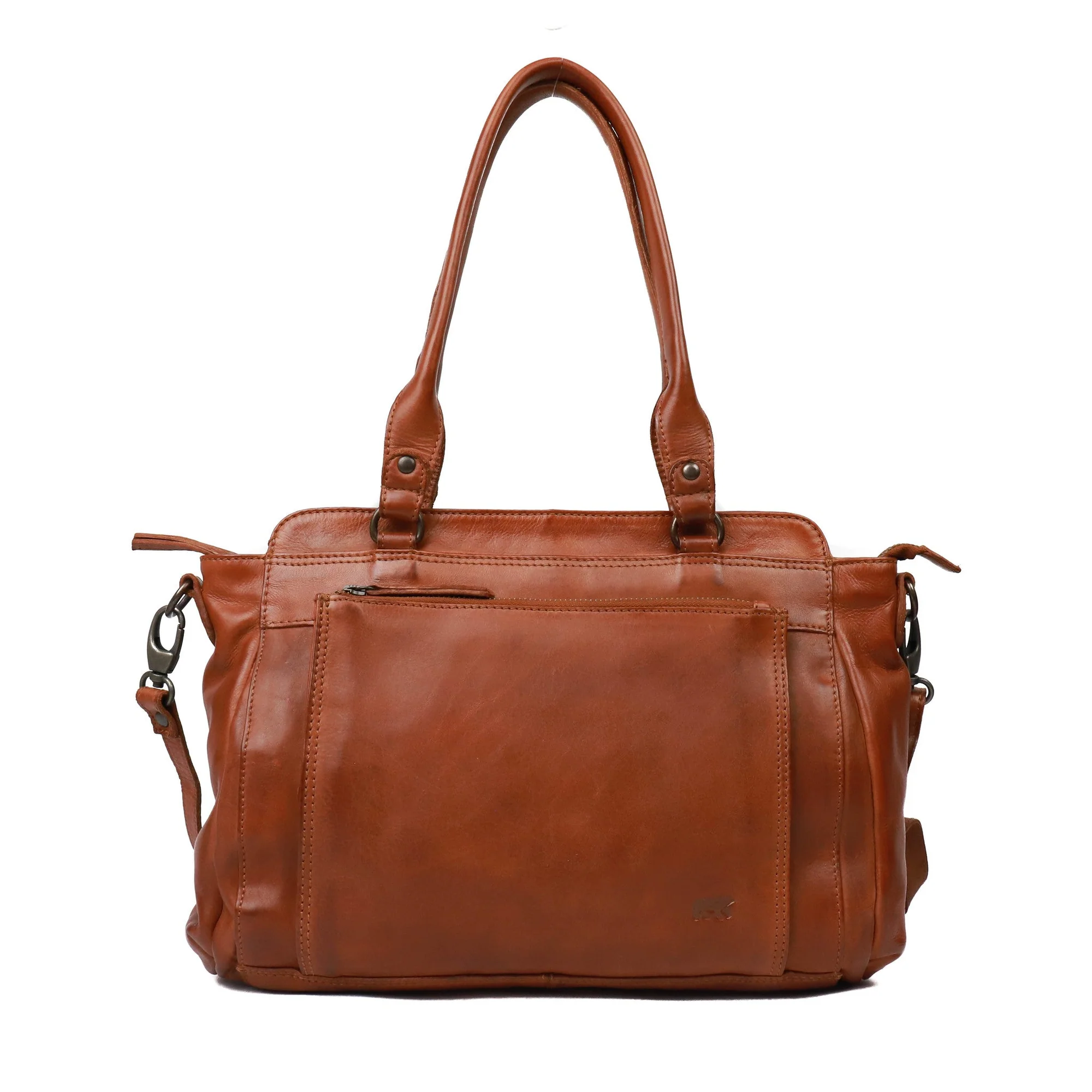 Bear Design Cow Lavato Hand-/ Schoudertas Donna Cognac CL41573