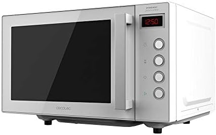Cecotec Micro ondes numériques sans plaque GrandHeat 2010 Flatbed Steel. Puissance 700 W, Capacité 20 Litres, Grille 900 Watt, 9 Fonctions préréglées, Démarrage rapide, Nettoyage facile. : Cuisine et Maison
