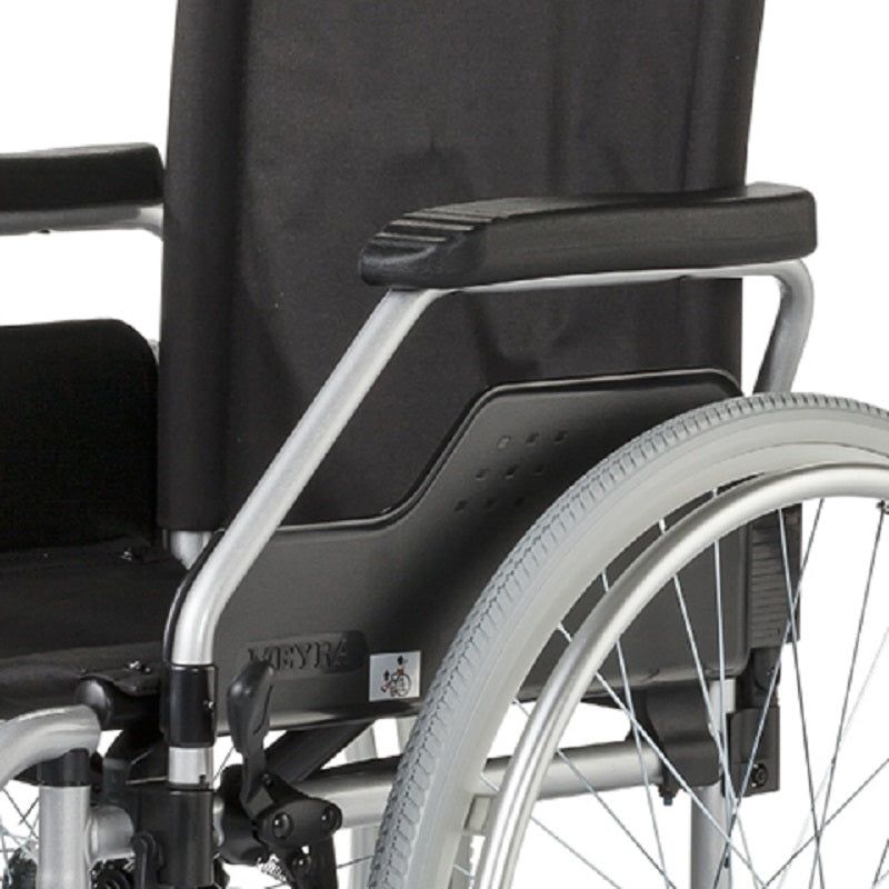 Meyra Rollstuhl BUDGET 9.050 Faltrollstuhl Sitzbreite 46cm inkl. Trommelbremse für die Begleitperson