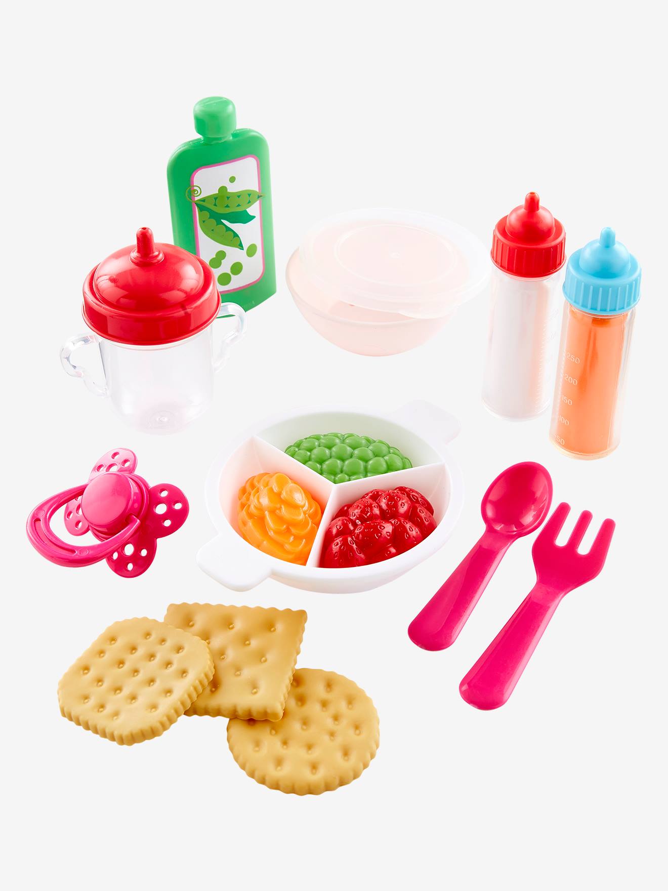 Conjunto de Comida para Boneca Pequena e Multicolorida