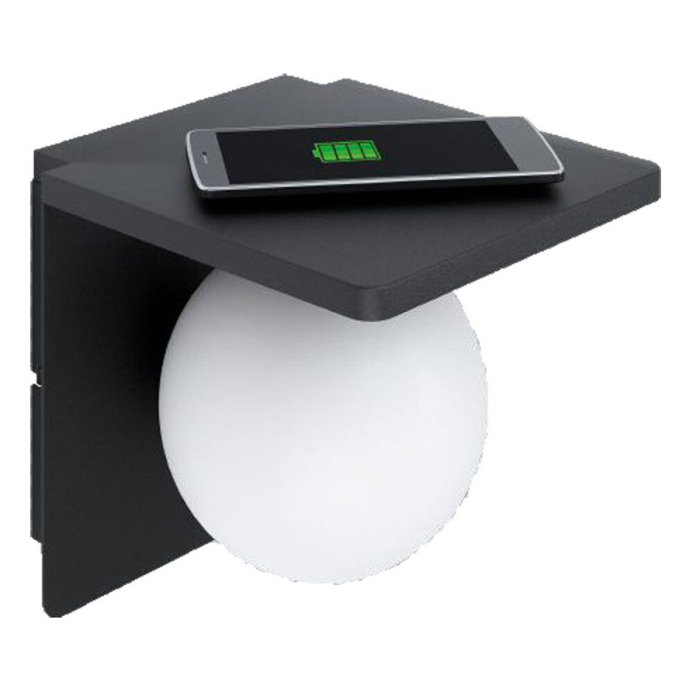 VEGGLAMPE EGLO CIGLIE LADER SVART/HVIT