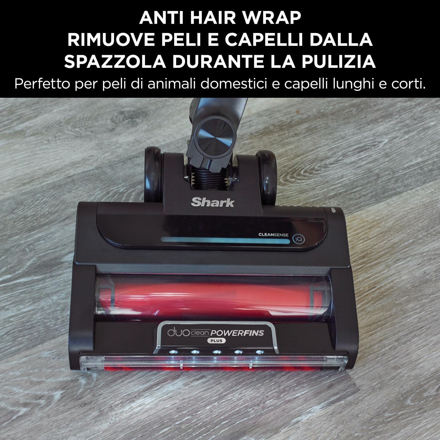 Shark Stratos kabelloser Akku-Staubsauger, PowerFins Plus, 60 Min Laufzeit, Anti-Hair-Wrap- & CleanSense IQ-Staubsauger kabellos, Fugen- & Multi-Oberflächen-Aufsätzen, Roségold/Anthrazit, IZ400EU