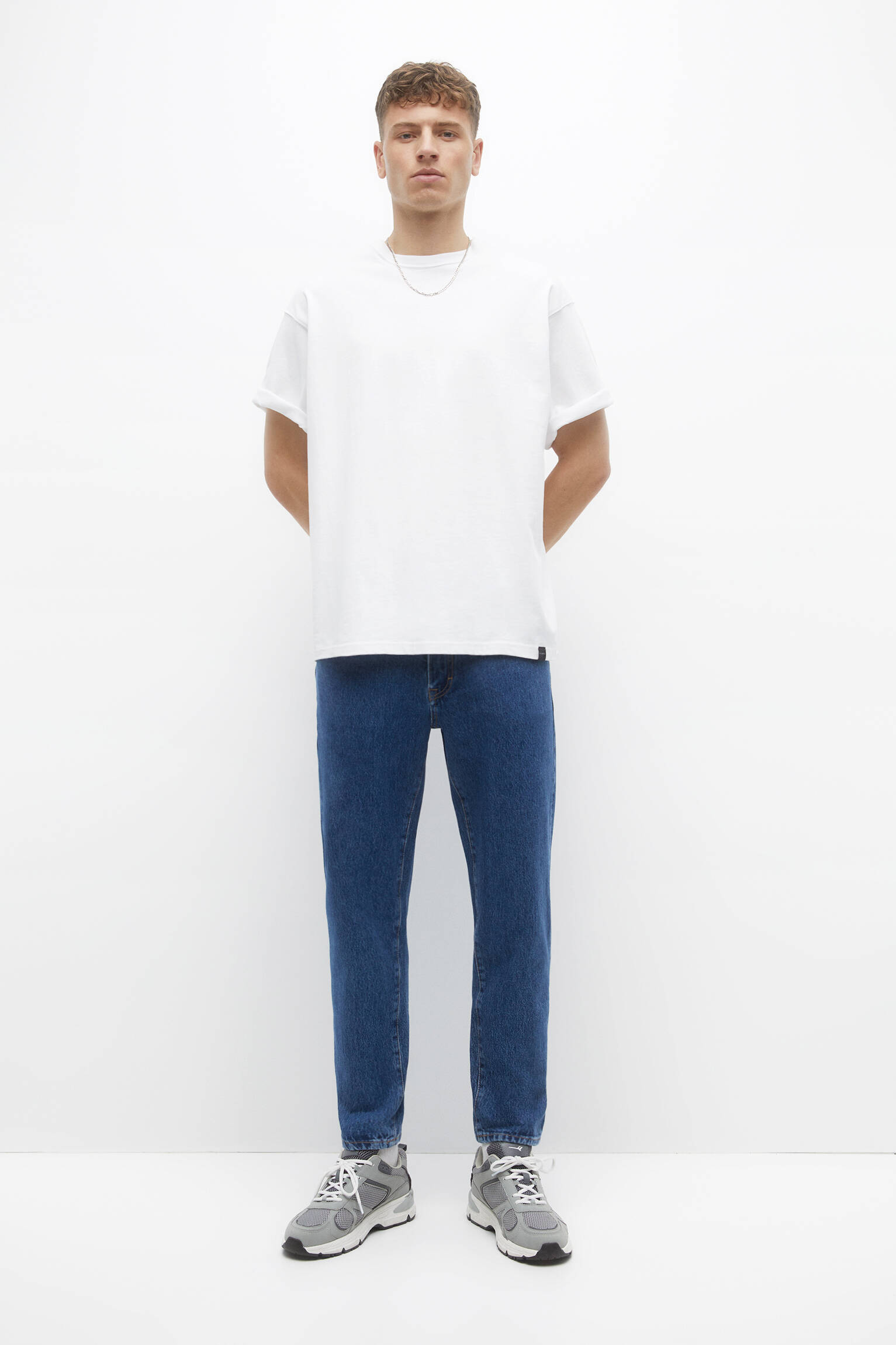 Calça jeans Basics Standard Fit - Azul Médio