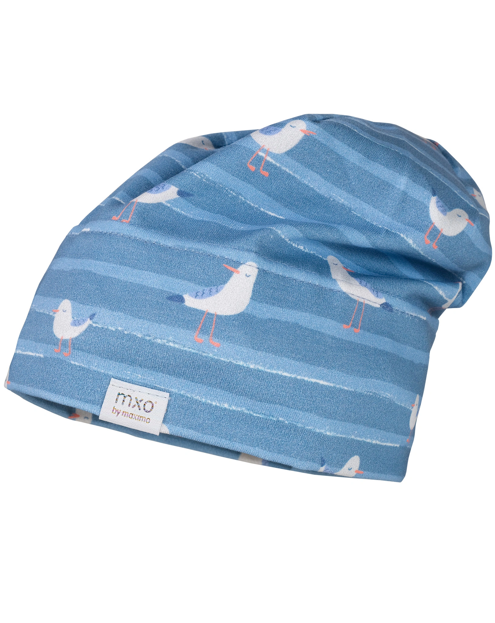 Jersey-Beanie MÖWEN in hellblau