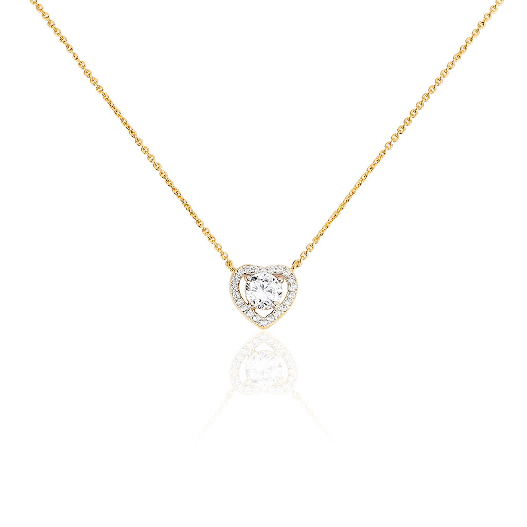 Collier Alais Plaqué Or Jaune Oxyde De Zirconium