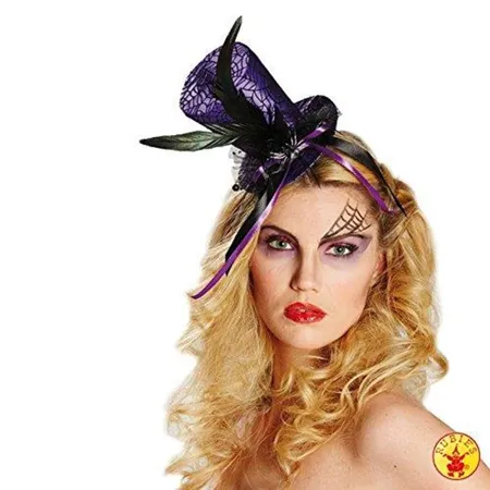 Rubies Halloween Zylinder Spinnennetz Haarclip, lila