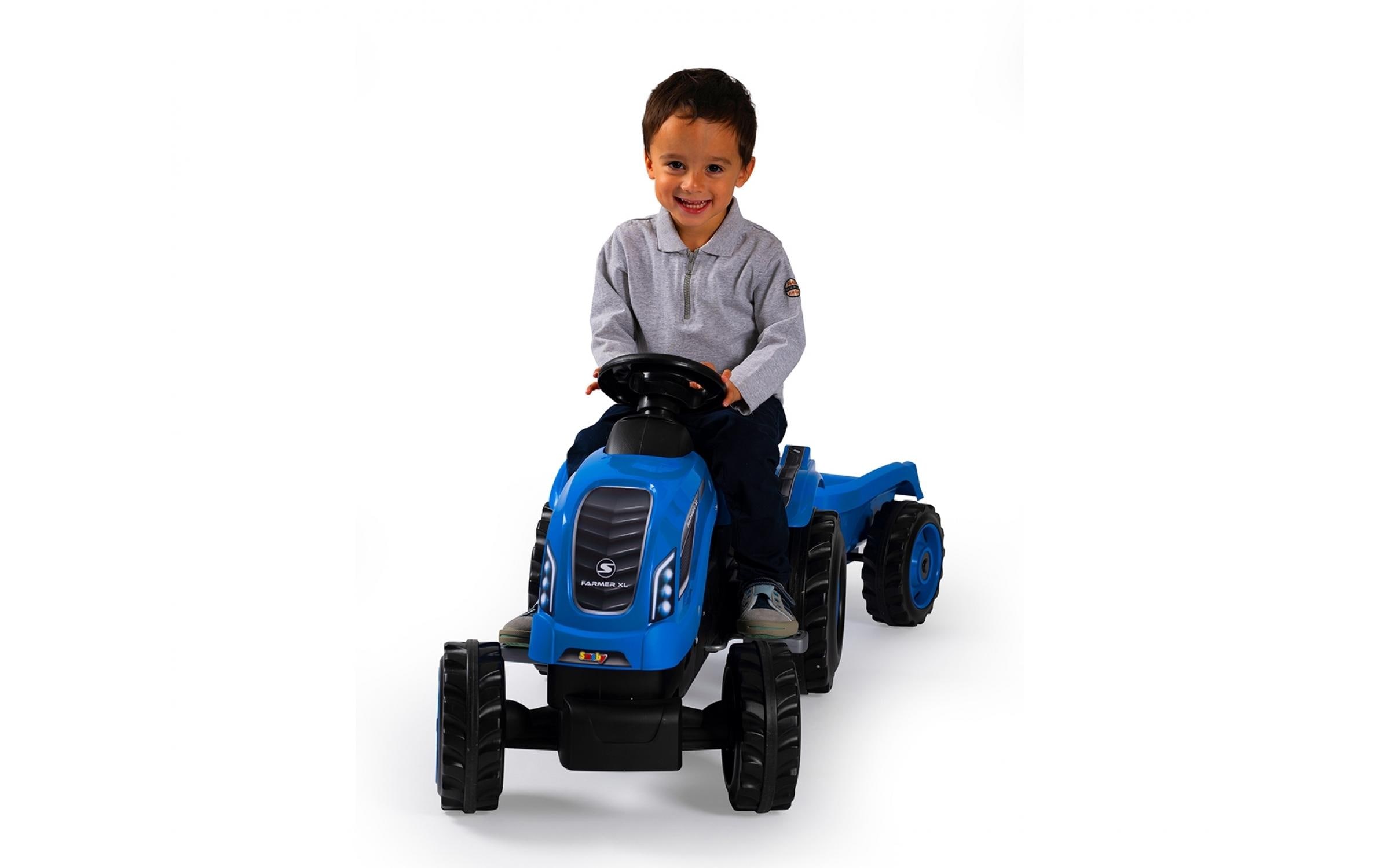 Traktor Farmer XL mit Anhänger BlauTretfahrzeug für Kinder