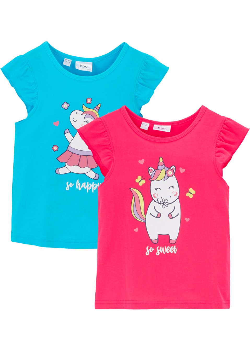 Lot de 2 T-shirts fille en coton