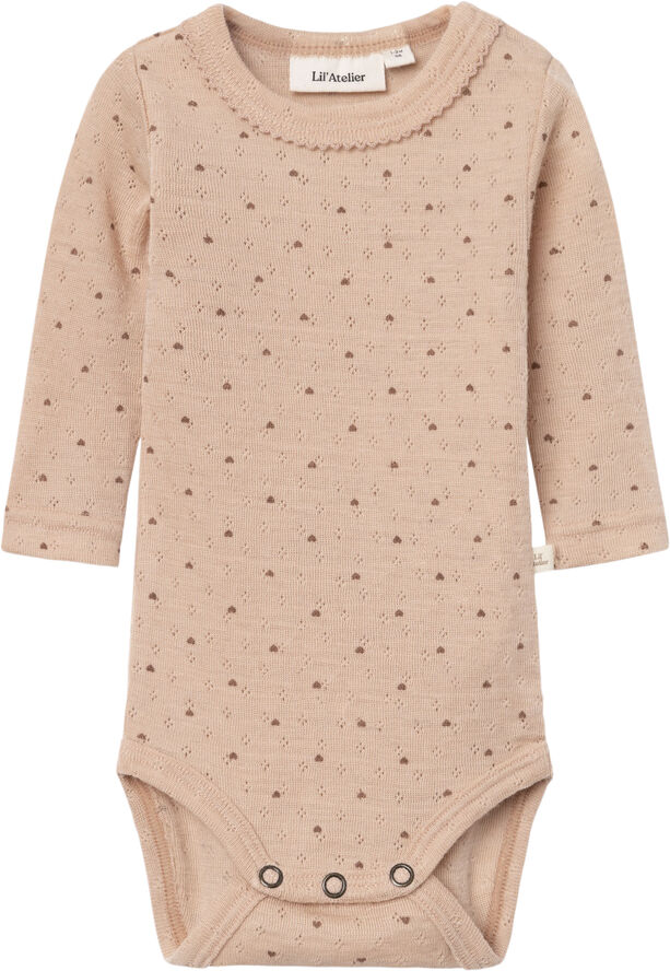 Lil' Atelier NBFNAVA LS WOOL BODY LIL Rugby tan