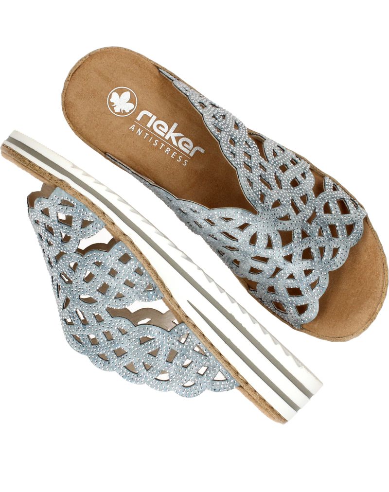 Rieker Slippers Blauw Dames