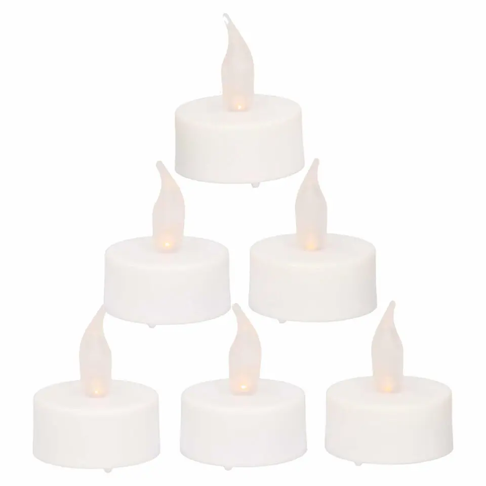 Anna's Collection LED theelichtjes - 6x stuks - wit