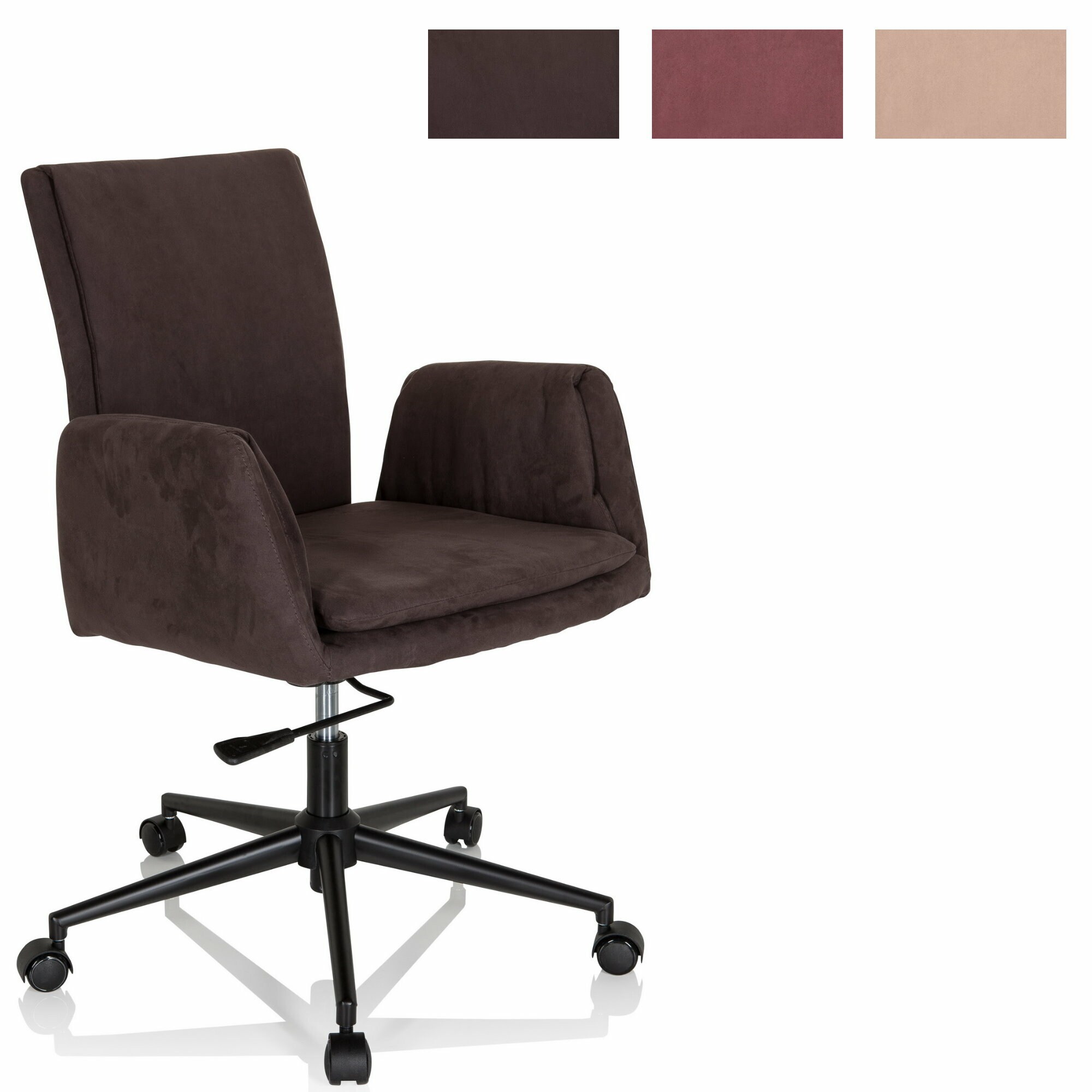 Home Office Bürostuhl FLOW PRO Stoff mit Armlehnen hjh OFFICE