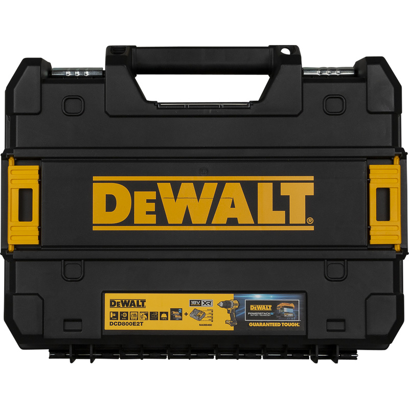 DeWALT DCD800E2T accu schroefboormachine Powerstack 18V 2x 1,7Ah Li-ion