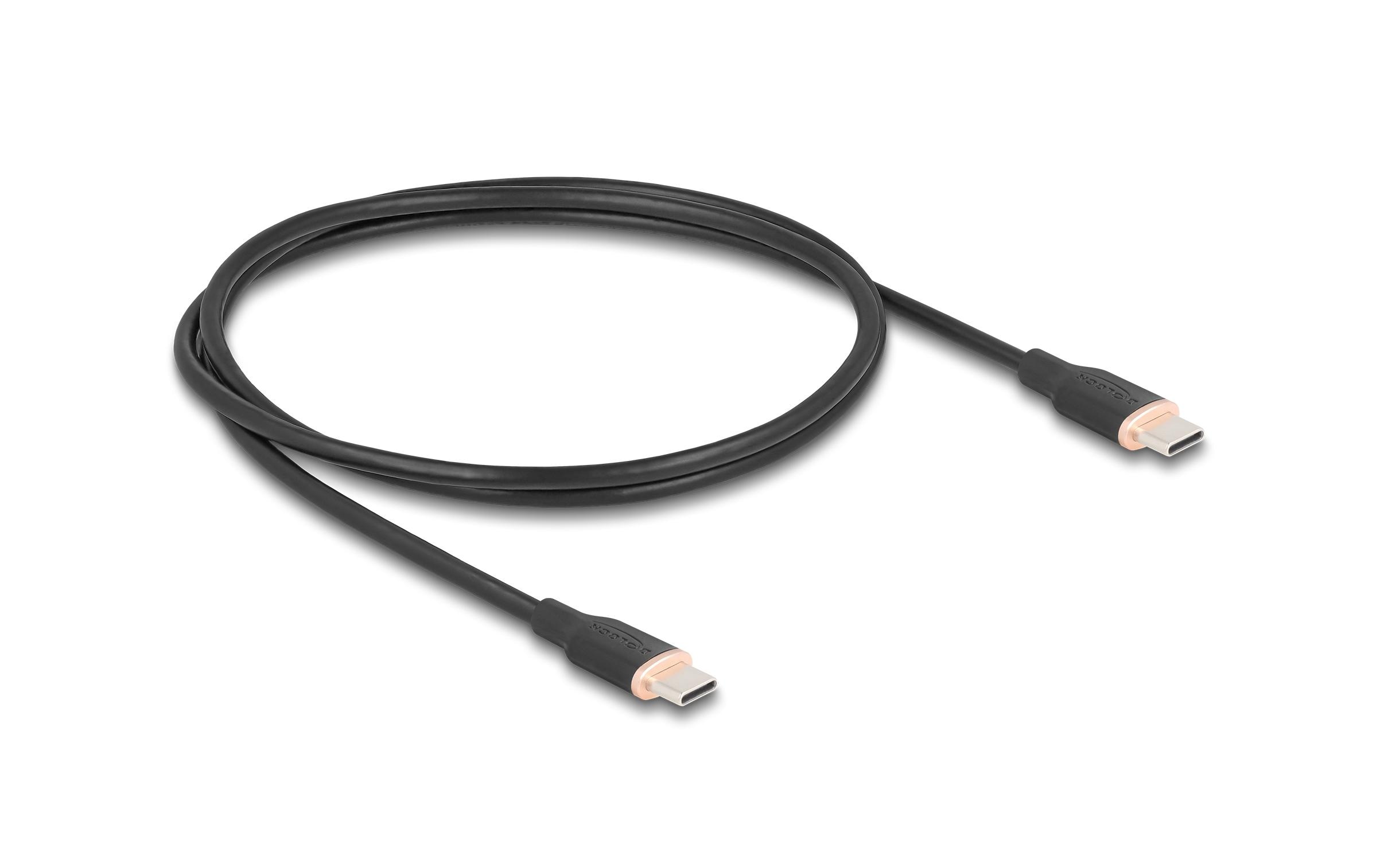 USB 2.0-Kabel Silikon USB C - USB C 1 mUniversell kompatibles Verbindungskabel mit Silikonoberfläche