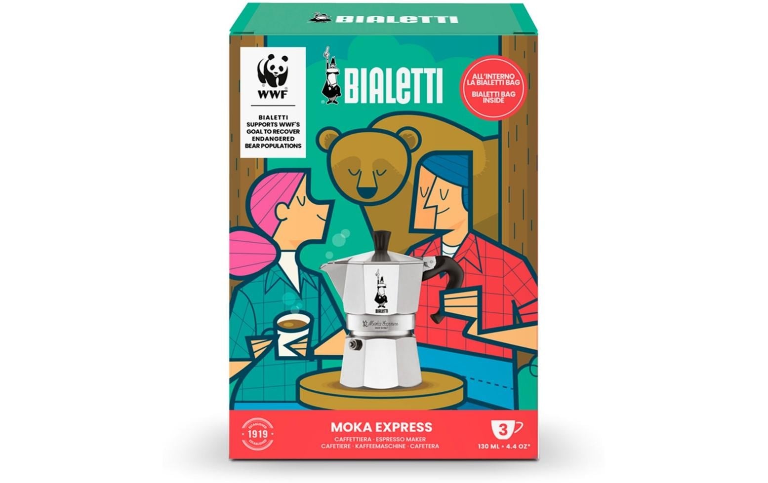 BIALETTI Espressokocher »Moka Express & Shopper 3 Silber«