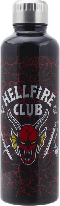 Stranger Things Drikkedunk - Hellfire Club - Sort Rød - 500 ML