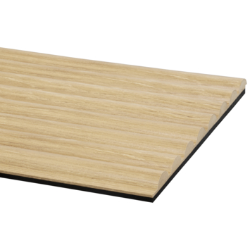 Lattenwand Decowall Acoustic Curve natuur eiken 260x30cm, 2 stuks (1.56m2)