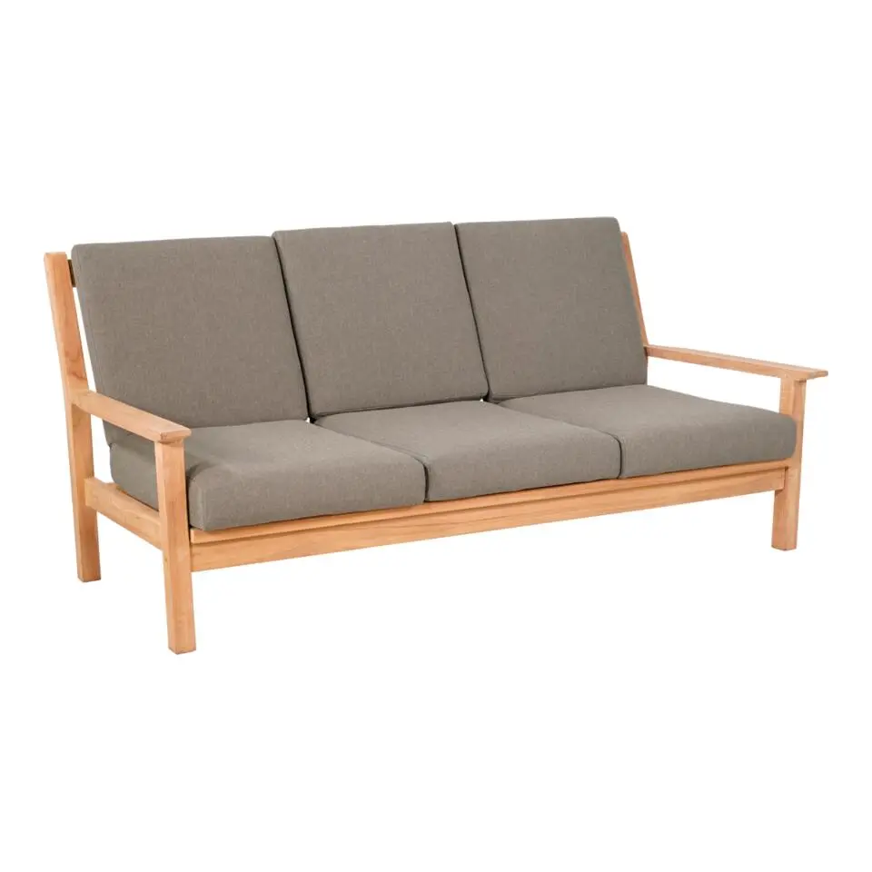 Les - Teak loungebank 180cm   kussen
