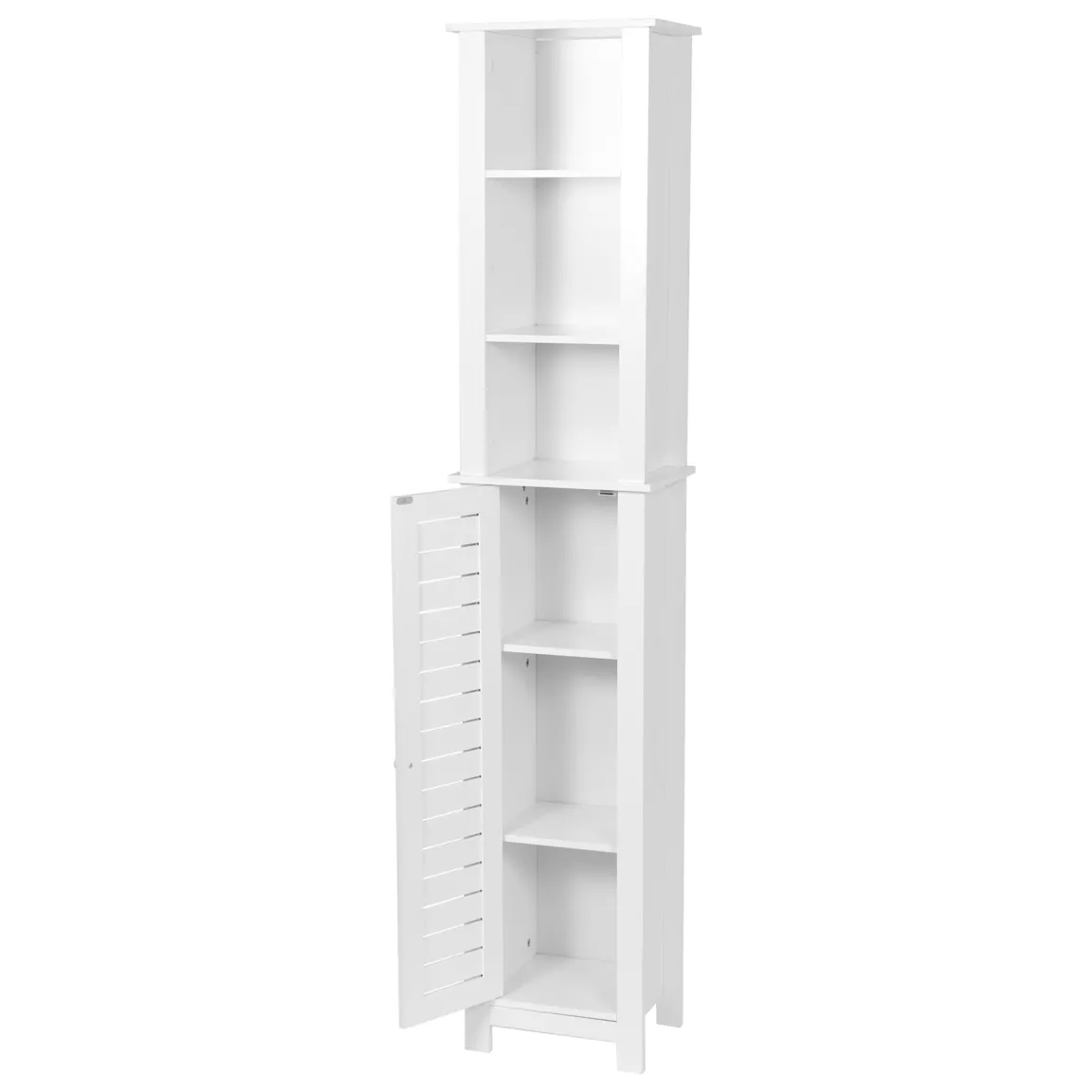 Meuble colonne salle de bain (35 x H173 cm) Santorin Blanc