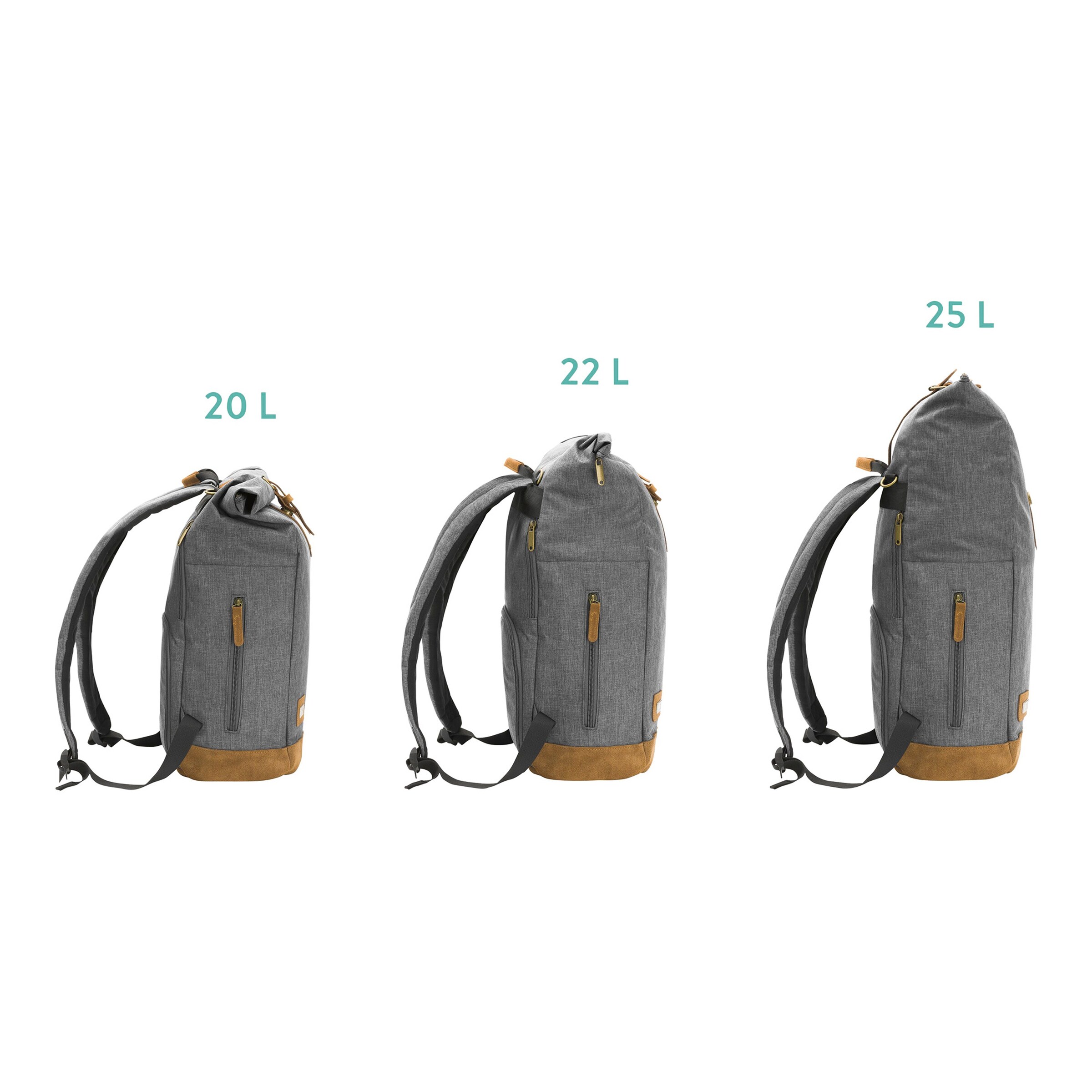 Fillikid Wickelrucksack Berlin grau melange