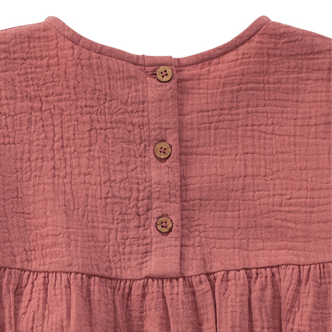 Topolino Pure Collection Mädchen Kleid aus Musselin rostrot