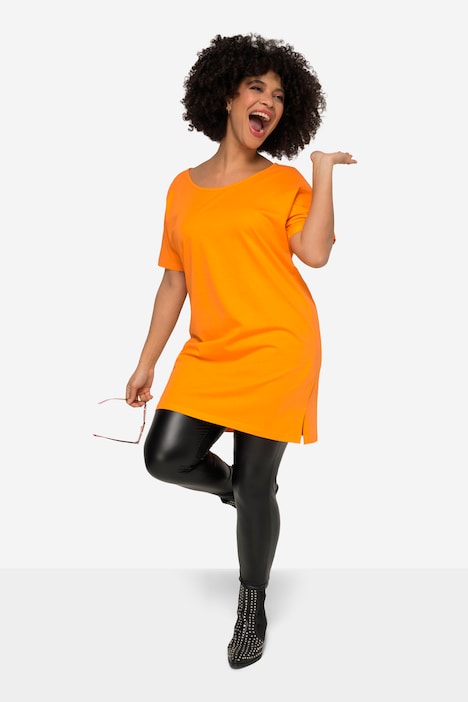 Longshirt, oversized, Rundhals, Halbarm