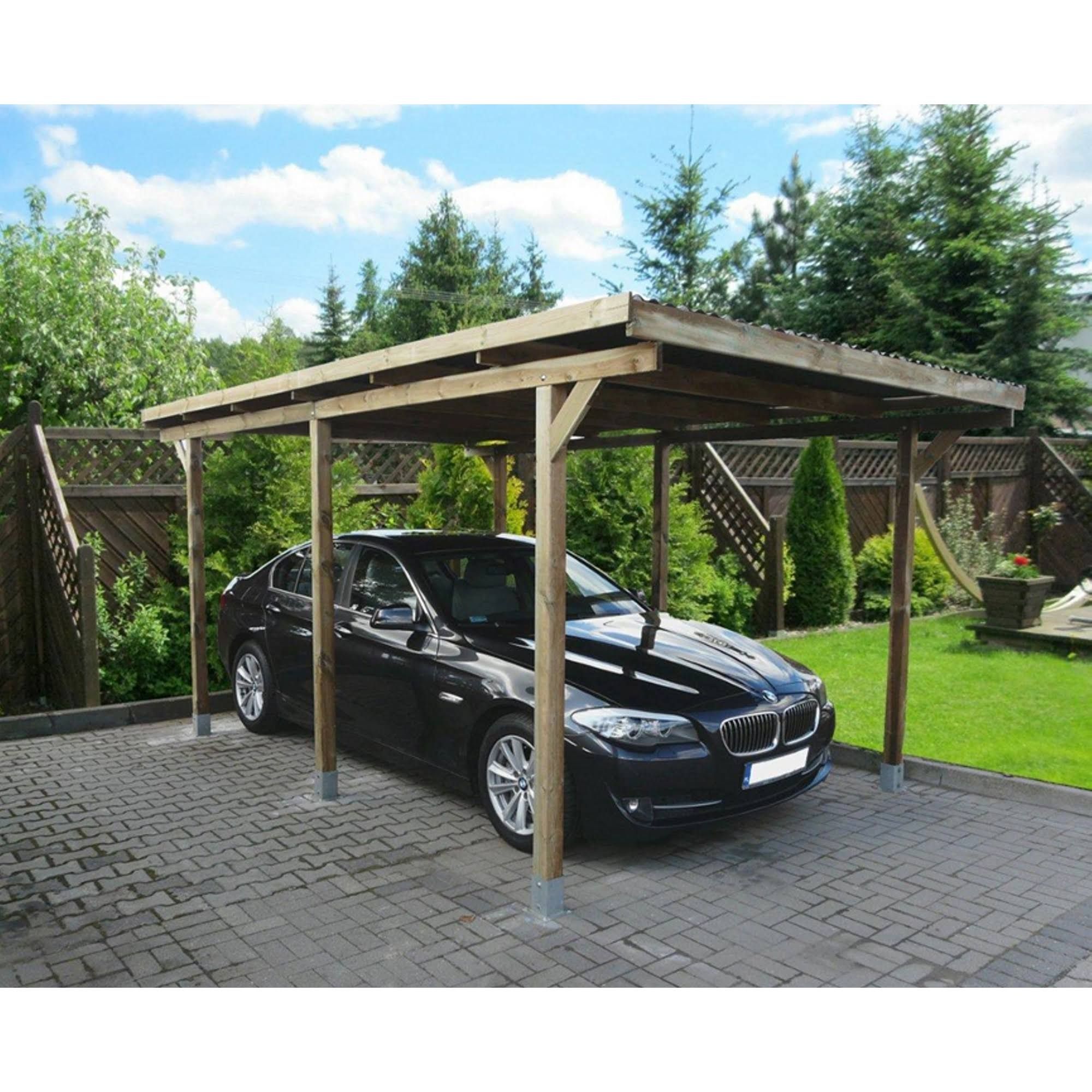 RSC Einzelcarport 300 x 495 cm Pfostenstärke 7 x 7 cm